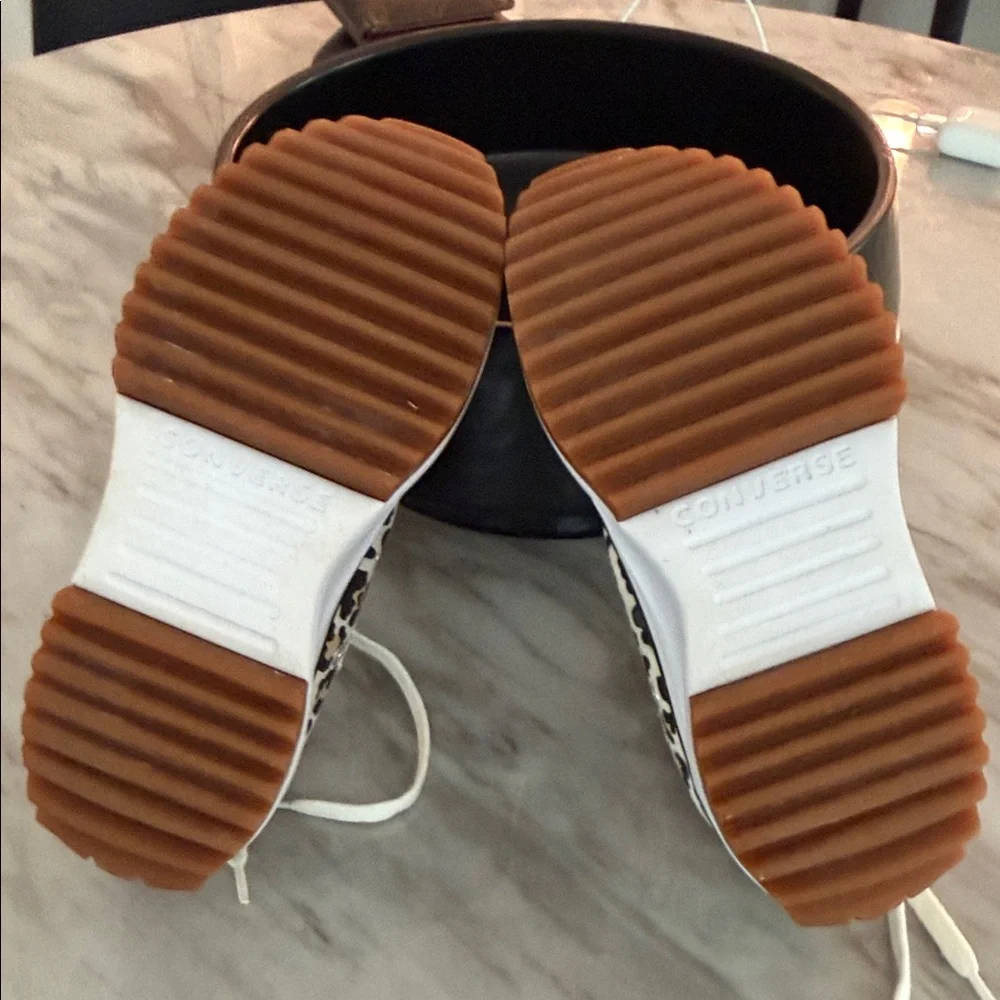 Converse Leopard & Camouflage Canvas Low-Top Sneakers - White, Green, Black, Tan - Picture 5 of 7